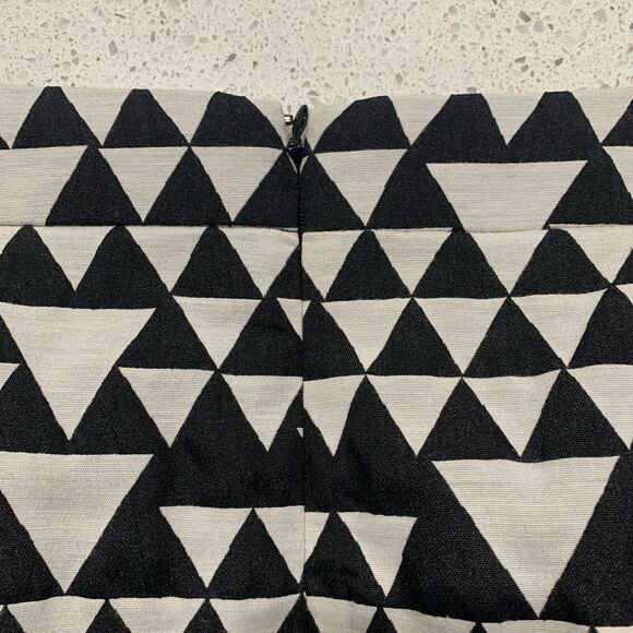 J. Crew Size 2 Skirt Geometric Triangle Jacquard Printed Short Pencil Women's - Picture 3 of 10